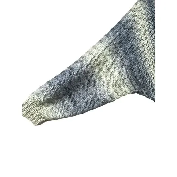 Pol Small over sized crop puff batwing long sleeve dark light green sweater - Picture 3 of 5